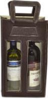 Wine Case For Two Bottles Of Wine Leatherette
